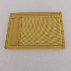 Coach Yellow Canvas / Leather Card Case